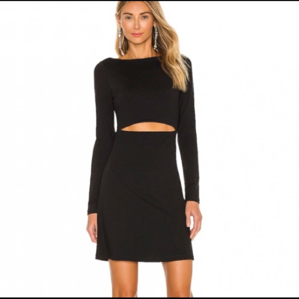 Susana Monaco Fitted Sleeve Slit Front Dress NWT